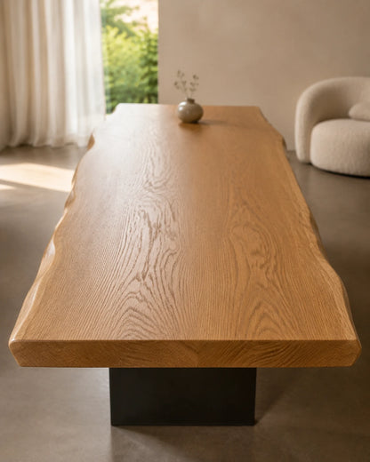 Double Live Edge Solid Wood Tabletop