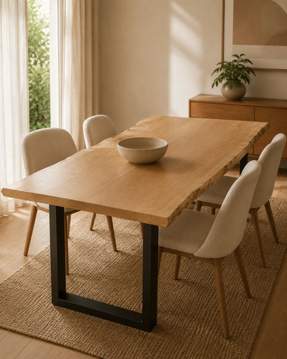 Double Live Edge Solid Wood Tabletop