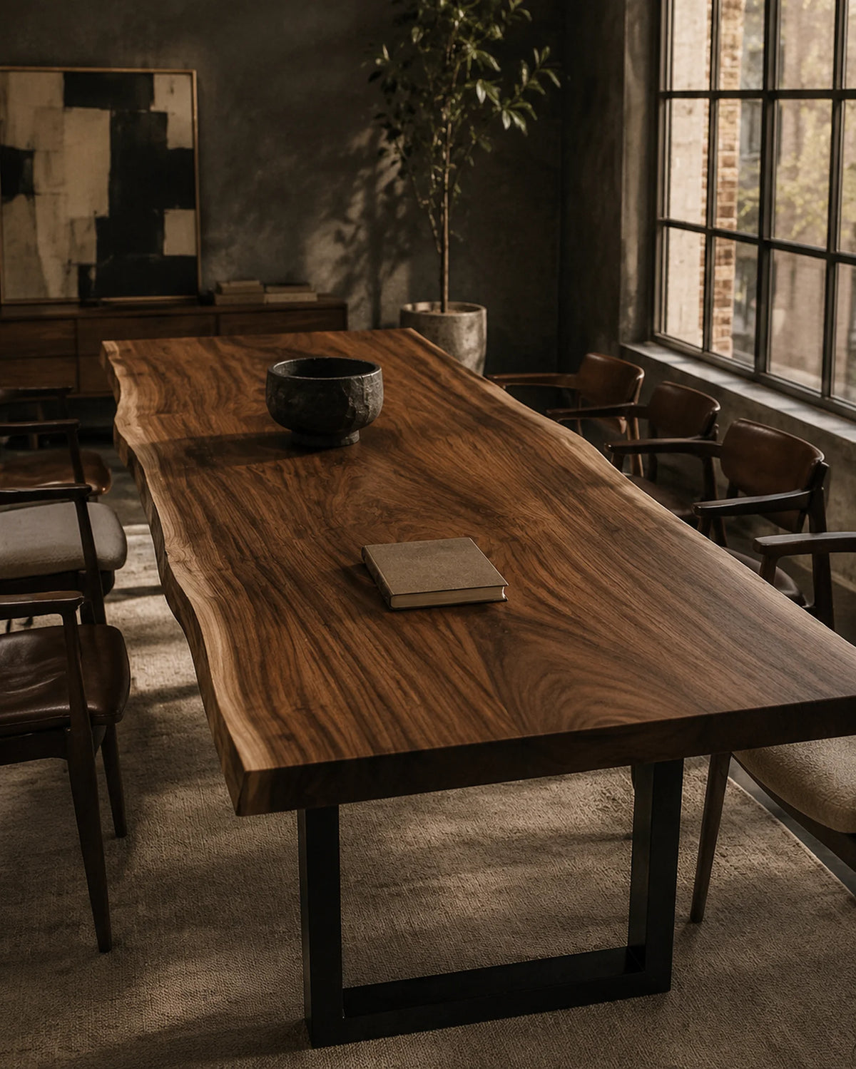 Double Live Edge Solid Wood Tabletop