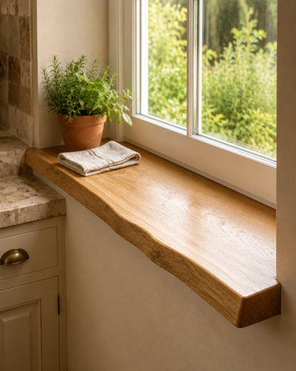 Live Edge Solid Wood Windowsill