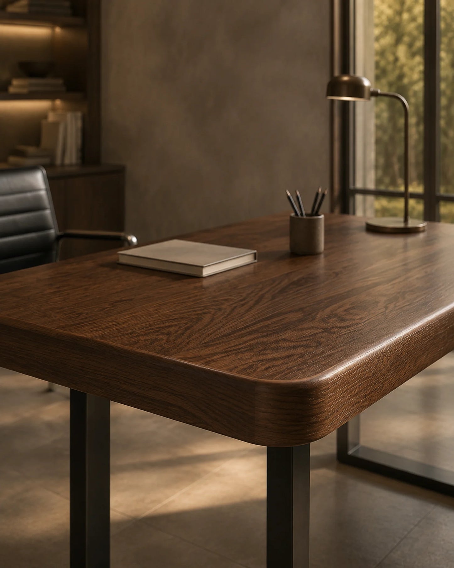 Rounded Edge Solid Wood Tabletop