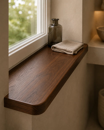Rounded Edge Solid Wood Windowsill