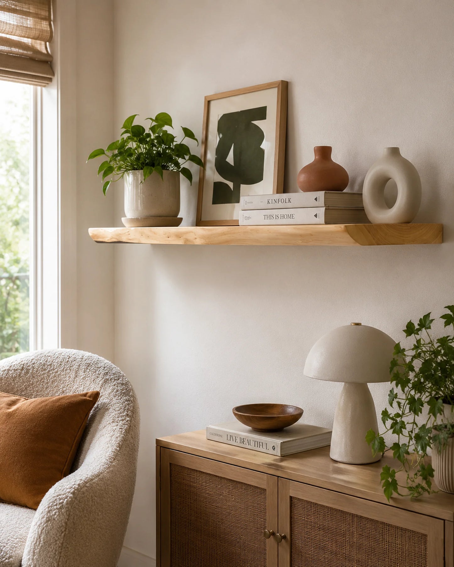 Live Edge Floating Shelf