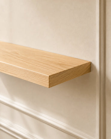 Straight Edge Floating Shelf for Kitchen - Ash Finish
