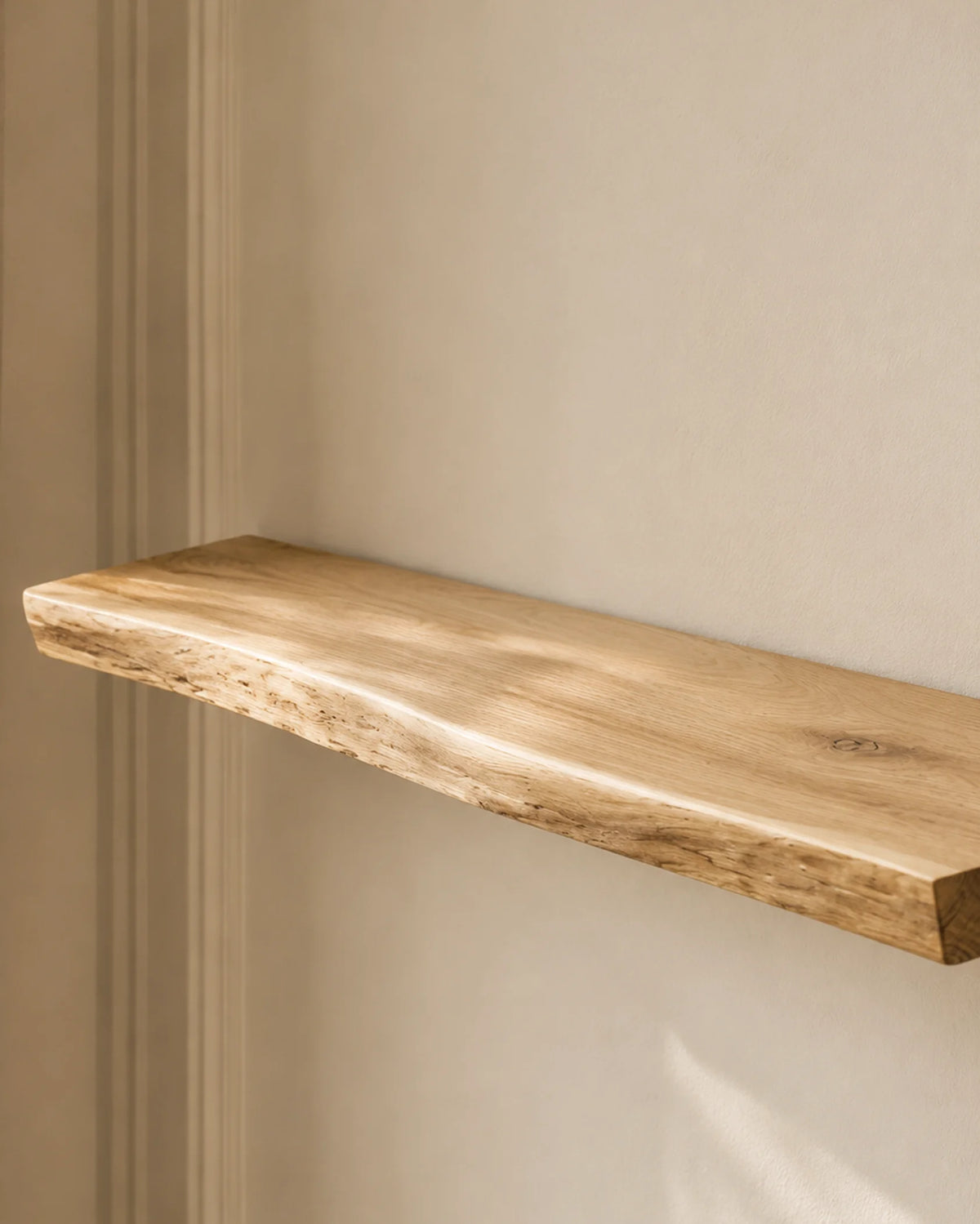Live Edge Floating Shelf for Nursery - Ash Finish