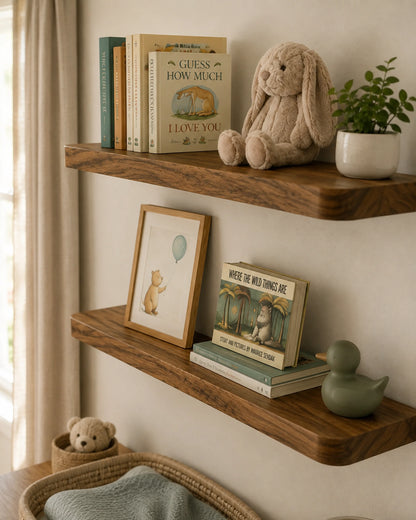 Rounded Edge Floating Shelves - Set of 2