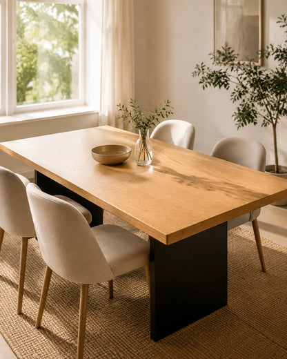 Straight Edge Solid Wood Tabletop