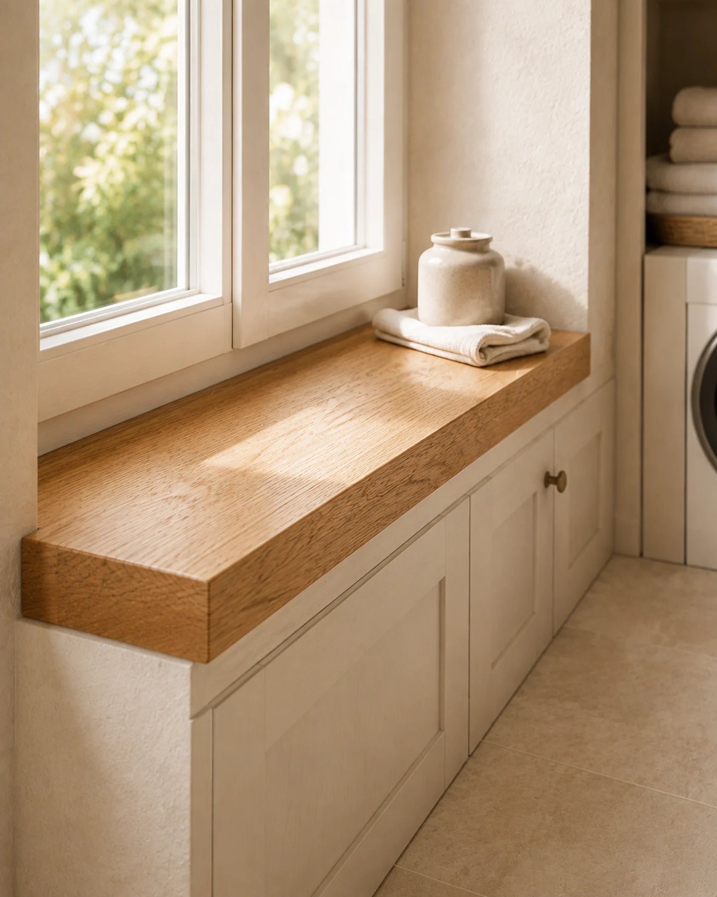 Straight Edge Solid Wood Windowsill