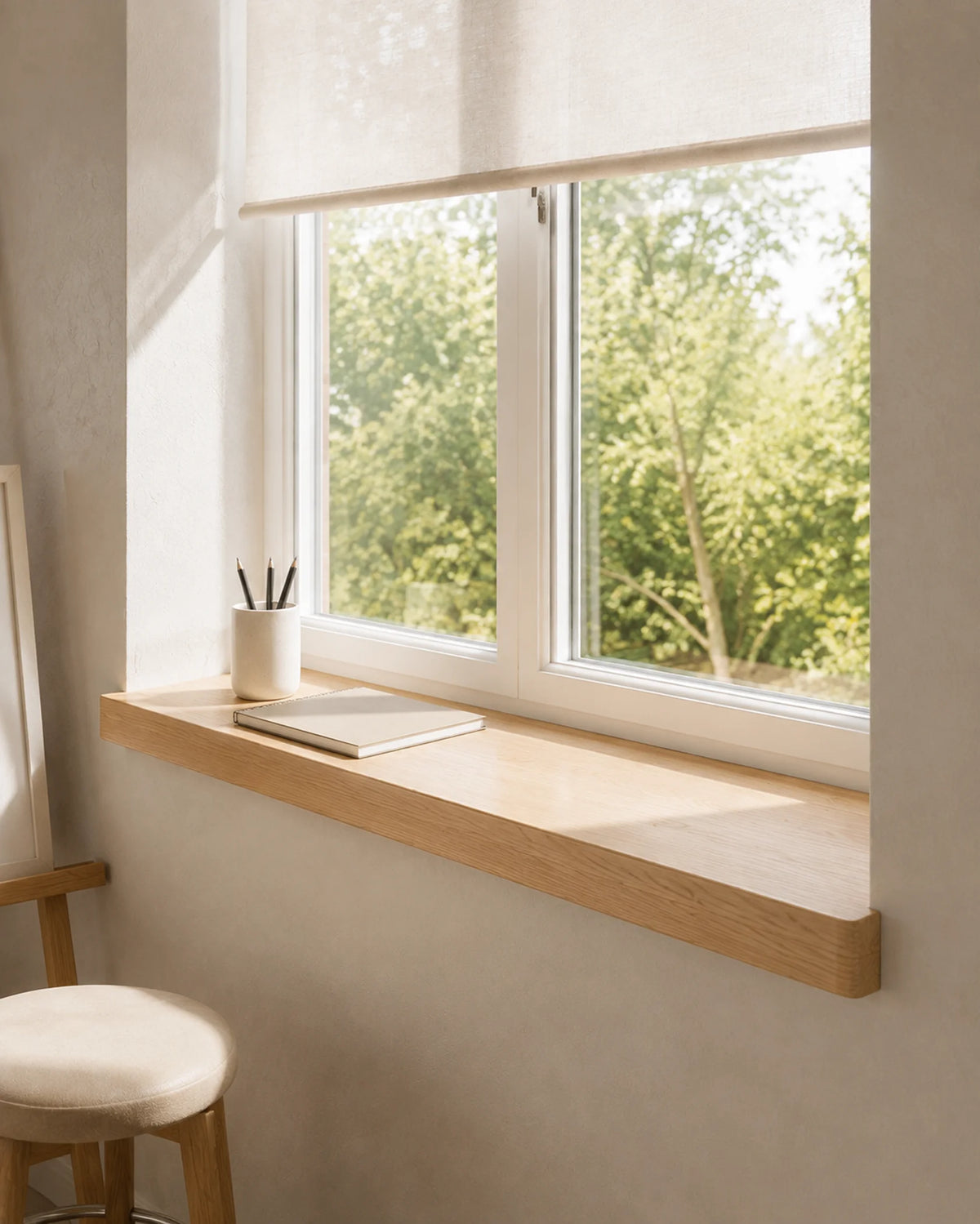 Straight Edge Solid Wood Windowsill